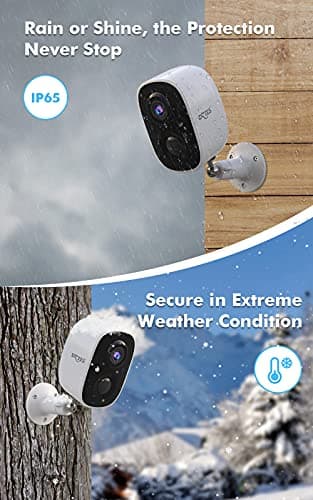 Dzees 2K Security Cameras Wireless Outdoor, Battery Powered AI Motion Detection Spotlight Siren Alarm WiFi Surveillance Indoor Home Camera, Color Night Vision, 2 Way Audio, SD/Cloud IP66, 4 Pack - Image 6