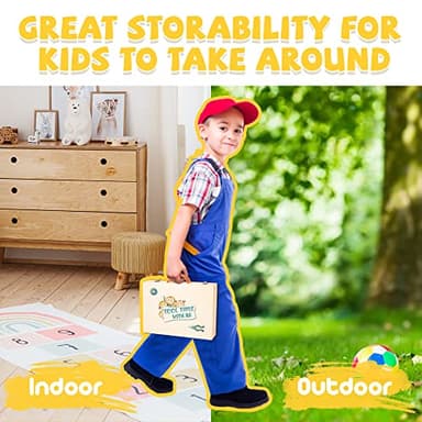 KIDWILL Tool Kit for Kids, 36-Piece Wooden Toddler Tools Set Includes Tool Box, Montessori Educational Stem Construction Toys for 2 3 4 5 6 Year Old Boys Girls, Best Birthday Gift for Kids - Image 9