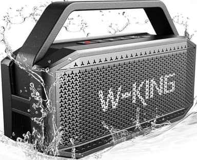 W-KING Portable Loud Bluetooth Speaker, 100W Max Waterproof Outdoor Speakers Bluetooth Wireless, IPX6 Party Big Large Speaker Boombox, 60W Exlarge Deep Bass Passive Radiator/40H/Power Bank/TF/AUX/EQ - Image 1
