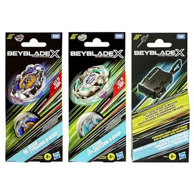 Beyblade X Roar Tyranno 9-60GF, Sting Unicorn 5-60GP & Official Winder Launcher Bundle Pack (Amazon Exclusive) - Image 3