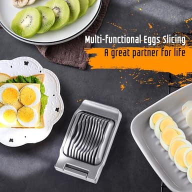 Yuzxaun Egg Slicer for Hard Boiled Eggs, Stainless Steel Wire, Heavy Duty Aluminium Egg Cutter Dishwasher Safe for Egg Strawberry Soft Fruit - Image 7