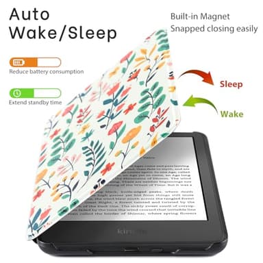 CoBak Case for All New 6 Inch E-Reader 2024 and 2022 (11 Generation) - PU Leather Smart Cover, Auto Sleep and Wake, not Compatible with Kobo Clara - Image 3