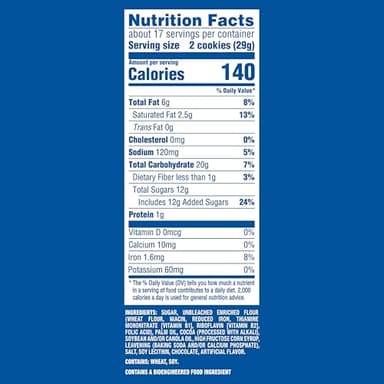 OREO Dark Chocolate Creme Chocolate Sandwich Cookies, Family Size, 12 - 17 oz Packs - Image 2