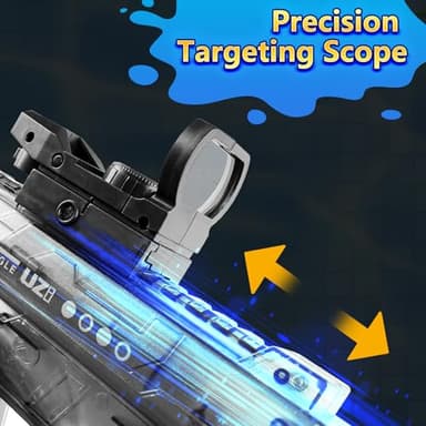 Electric Water Gun for Adults - 800ml Large Capacity, 40 FT Long Range, Automatic Water Suction, 40 Mins Continuous Shooting, Perfect for Outdoor Battles, Parties & Summer Fun - Image 6