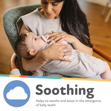 Nuby Silicone Softees Pacifier and Teethers - (5-Pack) Silicone Baby Pacifiers and Teethers - 0+ Months - Assorted Pastel Colors - Image 4