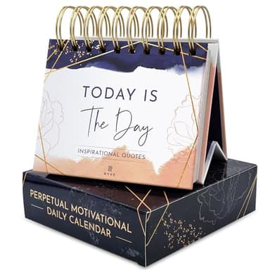 Motivational Calendar - Daily Flip Calendar with Inspirational Quotes - Inspirational Desk Decor for Women, Office Decor for Women Desk, Inspirational Gifts for Women, Desk Accessories for Women - Image 1