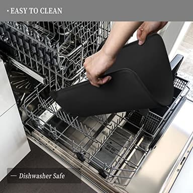 Reopet Waterproof Pet Feeding Mat with High Raised Edges, Heavier and Thicker Placemats for Cat Dog Water Bowl with BPA Free, Dogs Cats Food Mats for Messy Drinkers to Prevent Spill and Protect Floors - Image 5