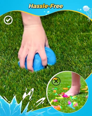 Water Balloons Reusable Splash Ball, Latex-free Water Bomb Pool Toys, No Tying Easy Quick Fill, Magnetic Self-sealing Water Balls for Kids & Adults All Ages Summer Fun Outdoor Party Games - Image 9
