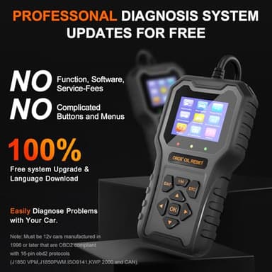 Vehpow OBD2 Scanner, Professional Code Readers for Check Engine Light/Oil Light Reset, OBD 2 Scanner Diagnostic Tool, Fast and Accurate Scan Tools for Car 1996+, 2.8'' Color Screen - Image 5