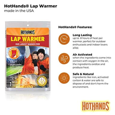 HotHands Lap Warmer, Largest Warmer 16" X 10" - Up to 8 Hours of Long Lasting Heat - 1 Lap Warmer,Tan - Image 6