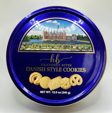 Heavenly Bites Danish Style Butter Cookies in Metal Tin 12 Ounce - Image 3