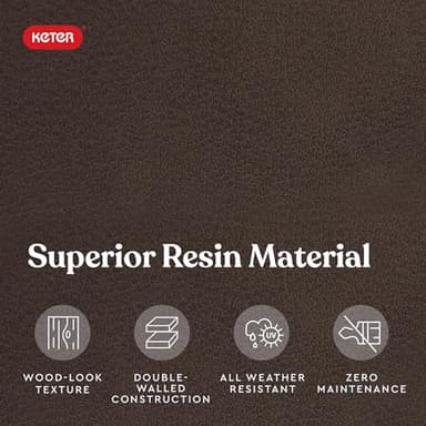 Keter Kentwood 92 Gallon Resin Deck Box-Organization and Storage for Patio Furniture Outdoor Cushions, Throw Pillows, Garden Tools and Pool Floats, Dark Grey - Image 8