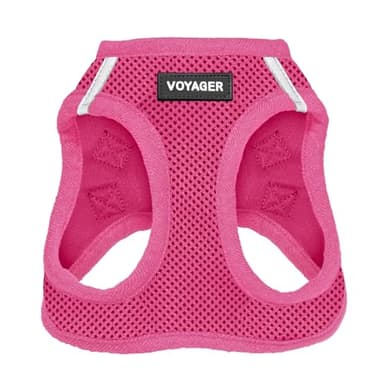 Best Pet Supplies Voyager Step-in Air Harness - All Weather Mesh, Reflective, No Pull Harness for Dogs, Cats - Secure with Hook & Loop Fastener, Buckle, Double D-Rings - Fuchsia, M - Image 1
