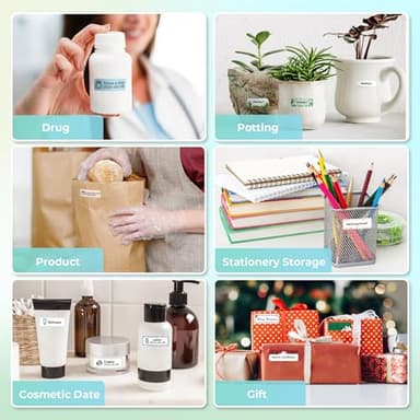 NELKO Genuine P21 Label Maker Tape, Adapted Label Print Paper, 14x40mm (0.55"x1.57"), Standard Laminated Office Labeling Tape Replacement, Multipurpose of P21, 180 Labels/Roll, 3-Roll, White - Image 7