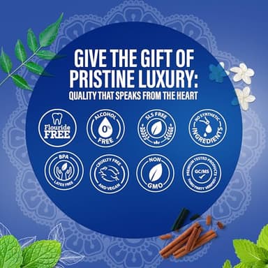GuruNanda Gum Hygiene Makeover Kit with Ashwagandha & Cocomint (Travel Size) Oil Pulling, Neem Toothpaste, Breath Harmonizer Mouthwash, 2-in-1 Floss Picks & Whitening Toothbrushes - Image 6