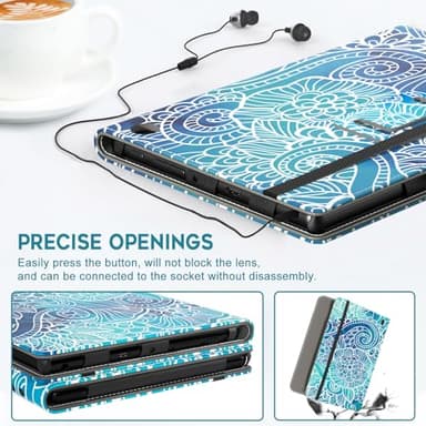VORI Case for All-New Amazon Kindle Fire HD 10 Tablet and Fire HD 10 Plus (13th/11th Generation 2023/2021 Release) - Slim Folding Stand Folio Cover with Auto Wake/Sleep & Hand Strap, Abstract Floral - Image 5