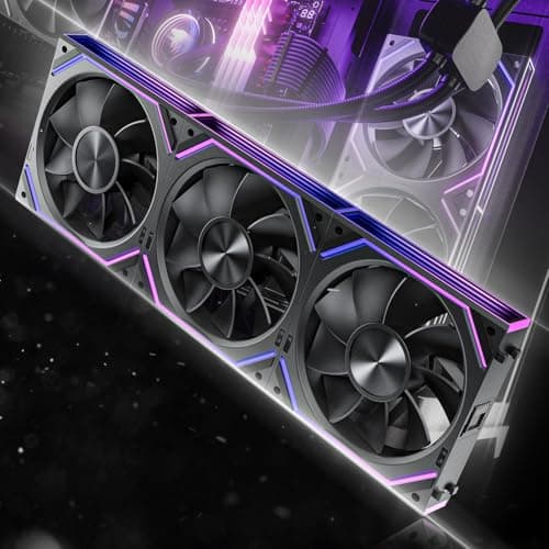 Asiahorse Dawn 120mm Case Fan, ARGB PWM 1850RPM/71CFM Airflow, Forward & Reverse Blade Design, Low Noise, Precision HDB Bearings High Performance UNI PC Fan Modular Daisy Chain - Image 1