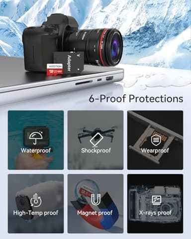 KOOTION 128GB Micro SD Card 2 Pack, UHS-I microSDXC Flash Memory Card, C10, U1, Full HD, Class 10 TF Card with Adapter - Image 3