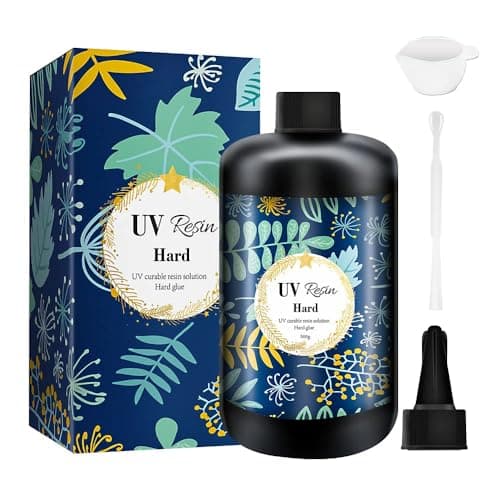 OSBANG Crystal Clear Hard UV Resin Upgraded Formula Ultraviolet Fast Curing for Jewelry Making Craft Decoration, Hard Transparent Glue Solar Cure Sunlight Activated Resin (500g) - Image 1