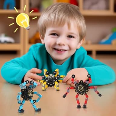 Gokeey Transformable Fidget Spinners for Kids and Adults Stress Relief Sensory Toys for Boys and Girls Fingertip Gyros for Kids Classroom Birthday Party Favors - Image 3