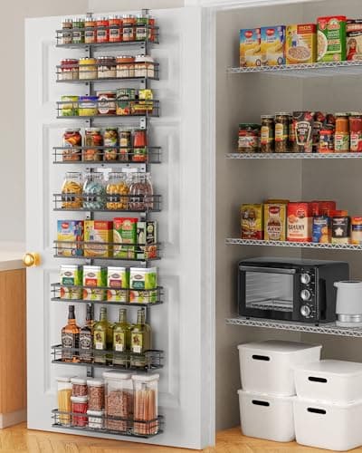 masadi 9-Tier Over The Door Organizer Storage, Pantry Door Organizer, Hanging Shelf Behind Back Door Black Bathroom Closet Organization, Laundry Bedroom Room Rack Home & Kitchen Essentials - Image 1