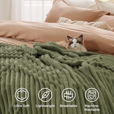 Bedsure Cypress Fleece Twin Blanket for Couch - GentleSoft Cozy Soft Blankets for Women, Cute Small Throws for Girls, 60x80 Inches - Image 5