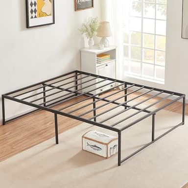 VECELO 18" Full Bed Frame Tall Metal Platform/Mattress Foundation/No Box Spring Needed - Image 7