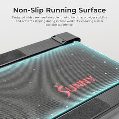 Sunny Health & Fitness Smart Manual Walking Treadmill, 300 LB Weight Capacity, Non-Electric, Fixed Incline, Compact & Foldable, Digital Monitor, Bluetooth Connection with SunnyFit App - SF-T1407SMART - Image 4