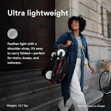 Stokke YOYO3 Stroller from 6 Months - Includes Black Frame/Olive Seat Cushion + Canopy - Folds in & Out in a Flash - Light & Compact - Carry-On Compatible - Image 4