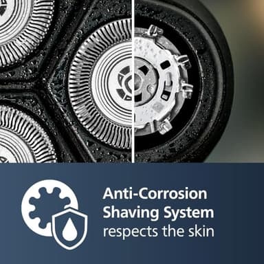 Philips Norelco Shaver 3900 Series, Wet and Dry Electric Shaver, P-Cap, Travel Pouch, Charging Stand, Storm Blue, Model S3341/92 - Image 5