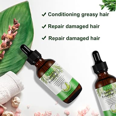 Rosemary Oil for Hair Growth, 100% Pure Organic Rosemary Oil for Eyebrow and Eyelash, Nourishes The Scalp, Improves Blood Circulation,Rid of Itchy & Dry Scalp 60ml - Image 9