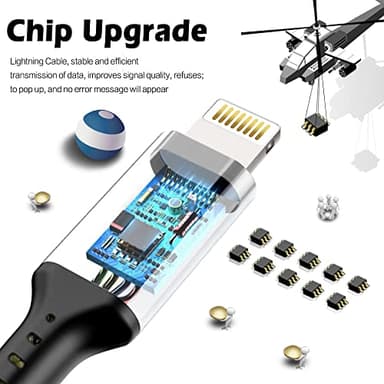 [Apple MFi Certified] iPhone Charger Fast Charging 3-Pack 3FT Lightning Cable Nylon Braided iPhone Charger Cord Compatible with iPhone 14 13 12 11 Pro Max XR XS X 8 7 6 Plus SE iPad and More 3FT - Image 2