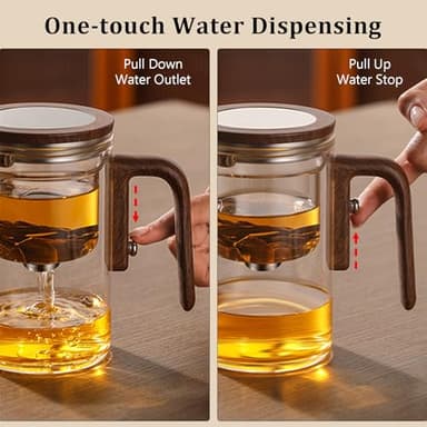 Enchanti Tea Pot - 800ml/27.1oz Witchcraft Magic Glass Teapot, Magnetic Water Separation Design, Borosilicate Infuser Pot with Strainer for Loose Leaf & Herbal Teas, Ideal for Tea Maker - Image 2