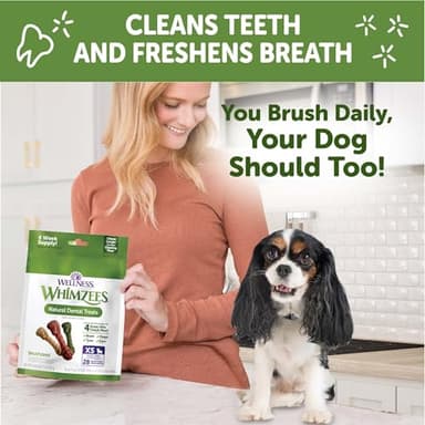 WHIMZEES Wellness Daily Brushzees Dog Dental Treats, Natural Chews, Extra Small Size Stick, (28 Count) - Image 7