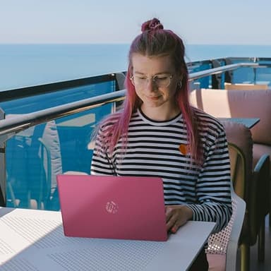 HP 17 Laptop, Intel Celeron N4120 Processor, 17.3’’ HD+ Touchscreen Display, 32GB RAM,1TB SSD, Intel UHD Graphics, Backlit Keyboard, Windows 11 Home, Fatcayes Accessory, Sunkissed Plum (Renewed) - Image 8