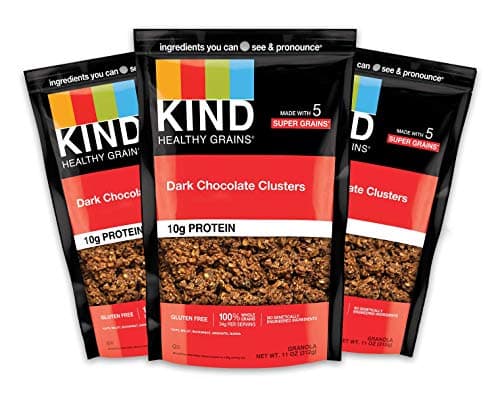 KIND Healthy Grains Clusters, Dark Chocolate Granola, Gluten Free, 10g Protein, 11 Ounce (Pack of 3) - Image 1