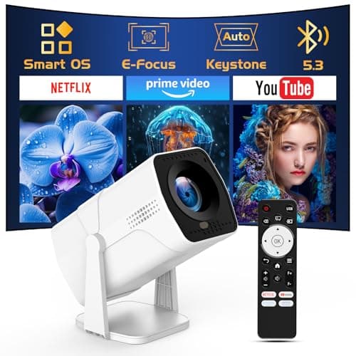 【Netflix Officially Licensed】TMY Projector with Built in Apps, 1080P Movie Projector with WiFi and Bluetooth, Electric Focus & Auto Keystone, 270° Rotatable Outdoor Projector for Phone/PC/HDMI/USB - Image 1