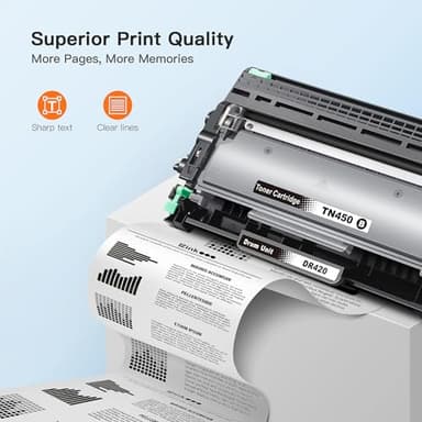E-Z Ink Compatible Toner Cartridge and Drum Unit Replacement for Brother TN450 TN420 DR420 to use with HL-2270DW HL-2280DW HL-2230 HL-2240 MFC-7360N MFC-7860DW 2840 2940 (2 Toner 1 Drum) 3 Pack - Image 4