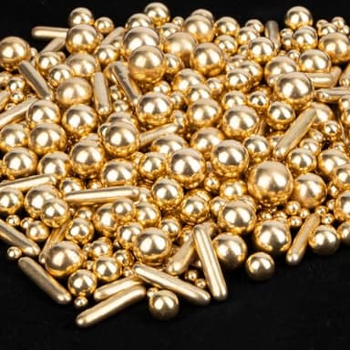 Twisweet Gold Pearl Rods Sprinkles, Edible Sugar Sprinkles for Cake Decorating Mix Size Candy Pearls for Baking Cake Topper Ice Cream Cupcake Cookie Dessert Decorations, Wedding Valentines Birthday Christmas Easter Mother's Day Supplies (130g/4.58oz) - Image 5