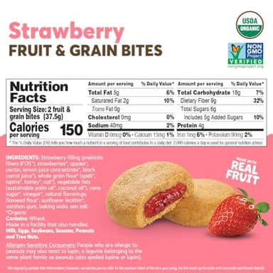 Olyra Strawberry - Organic Soft Baked Breakfast Bars - High Fiber - Healthy Breakfast Snacks with Real Fruit Filling - Healthy Snacks for Adults - Office Snack - School Kids Snack - Pack of 12 - Image 2
