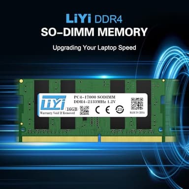 LIYI DDR4 32GB RAM (2x16GB) Kit DRAM 2133MHz PC4-19200 CL15 Unbuffered Non-ECC 1.2V Dual Channel 260Pin SODIMM for Intel and AMD Notebook Laptop RAM Computer Memory Upgrade modules - Image 2