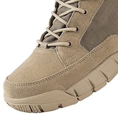 FREE SOLDIER Waterproof Hiking Work Boots Men's Tactical Boots 6 Inches Lightweight Military Boots Breathable Desert Boots(Tan 7.5) - Image 6