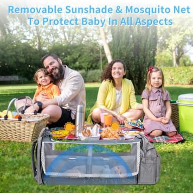 KABAQOO Diaper Bag Backpack with Detachable Changing Station, Large Capacity Baby Diaper Bags for Boys & Girls, Baby Registry Search Stuff & Shower Gifts, Newborn Essentials Must Haves, Grey - Image 5