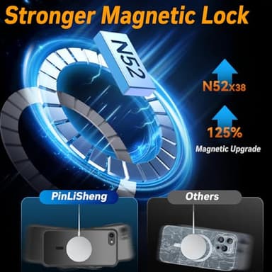 Magnetic for iPhone SE Case 2022/3rd/2020/2nd gen, iPhone 8 & iPhone 7 [Compatible with Magsafe] Shockproof Slim Translucent Matte Protective Phone Case, Black - Image 8