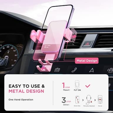 Wireless Car Charger,【7 Colored LED Backlit】 15W Auto Clamping Car Charger Phone Mount Holder fit for iPhone 14 13 12 Mini Pro Max 11 XR XS, Samsung Galaxy S23 Ultra S22 S21+ S10+ Note 20, etc - Pink - Image 5