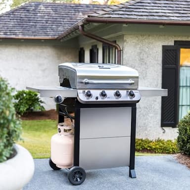 Char-Broil Performance Series Convective 4-Burner with Side Burner Cart Propane Gas Stainless Steel Grill - 463377319 - Image 8