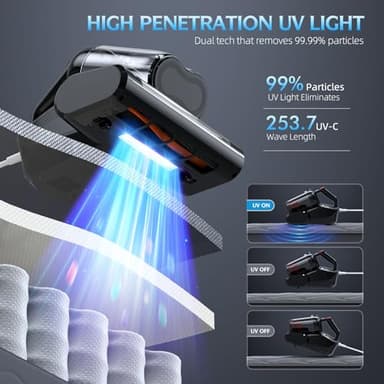JPHYLL Mattress Vacuum Cleaner 600W, Corded (Ultra-UVC-K16) - Image 3