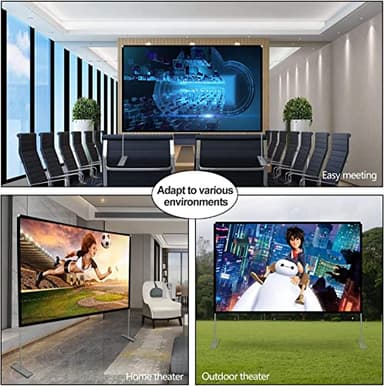 Outdoor Projector Screen with Stand 100 Inch: Portable Projection Screen for Outside Theater Home Backyard Movies - Image 6
