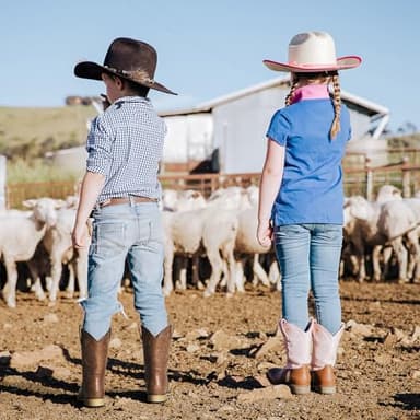 Rollda Kids Cowboy Boots for Boys Girls Western Square Toe Cowgirl Boots with Walking Heel (Toddler/Little Kid/Big Kid) - Image 3