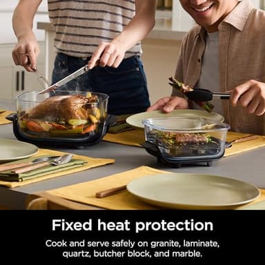 Ninja Crispi Air Fryer, Microwave, Freezer & Dishwasher Safe, Non Toxic Glass Portable Cooking System, 4 QT & 6 Cup Glass Containers with Storage Lids, Easy Meals, Air Fry, Bake, Stone, FN101ST - Image 9